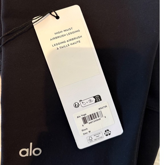 Alo Yoga High Waist Airbrush Legging Black Size M W5473R Athletic Tights - Picture 4 of 10